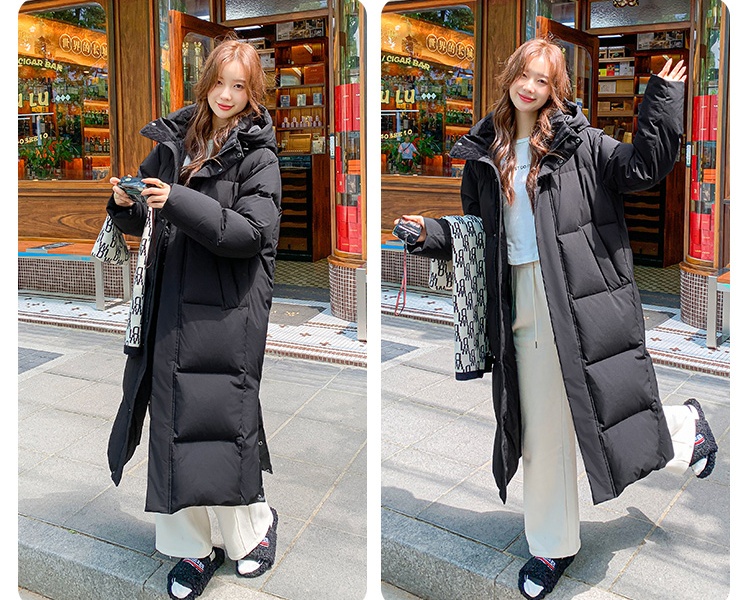 Loose exceed knee coat down couples cotton coat for women