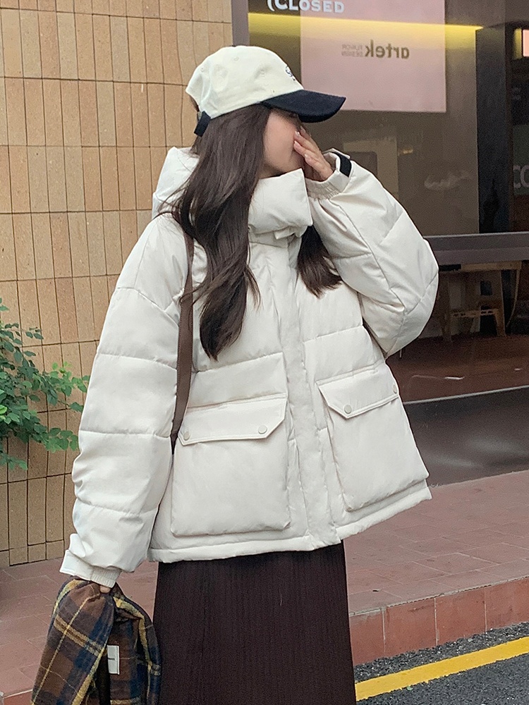 Down winter loose coat short Korean style cotton coat