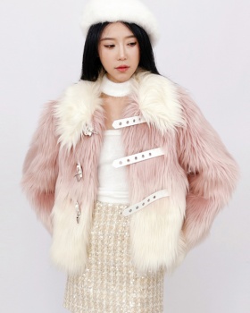 Show young light coat fox fur fur coat for women