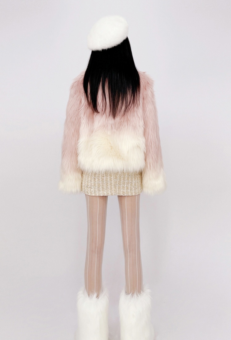 Show young light coat fox fur fur coat for women