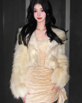 Package hip fox fur coat imitation of mink hair coat