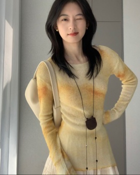 Mohair printing sweater