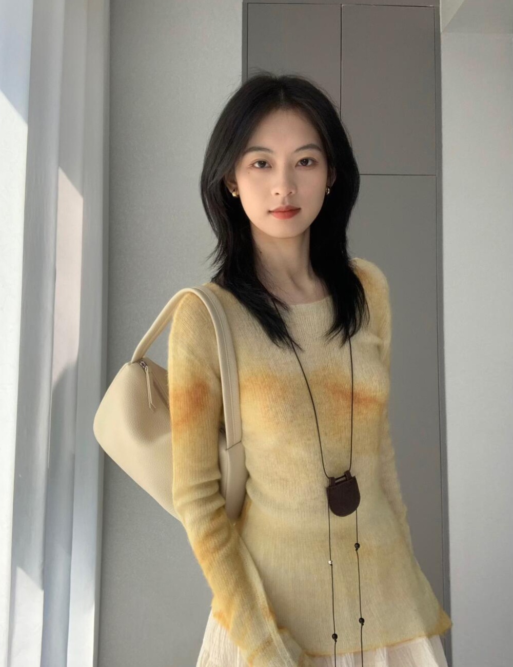 Mohair printing sweater