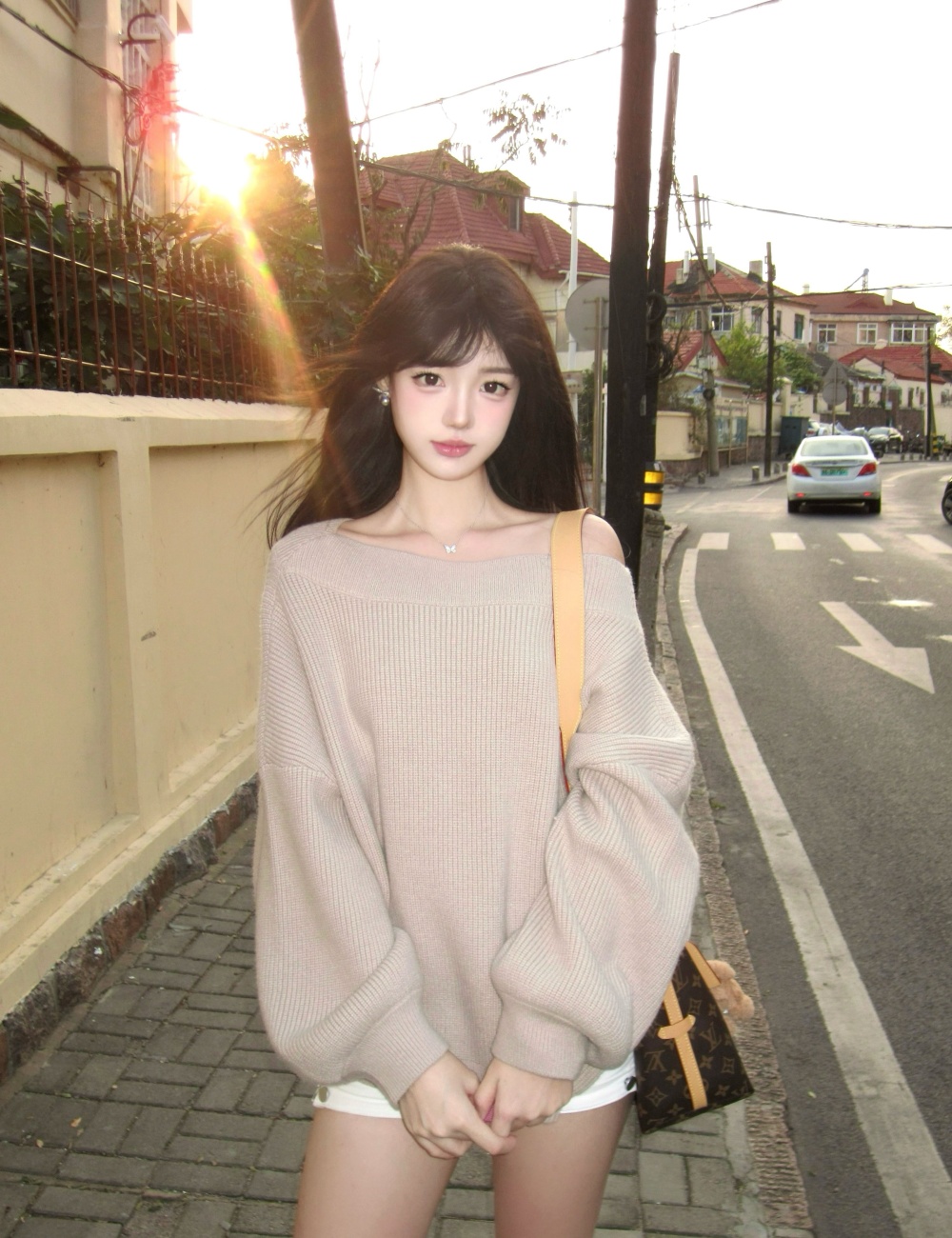 Loose all-match pullover sweater Casual slim tops