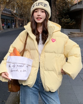 Yellow college style bread clothing down cotton coat