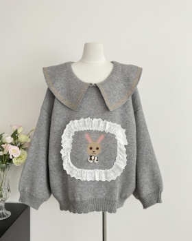 Cartoon slim autumn and winter rabbit sweater for women