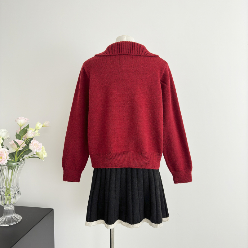 Pullover panda sweater all-match coat for women