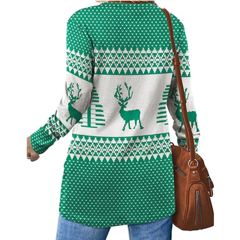 Round neck tops christmas T-shirt for women