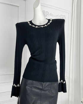 Slim autumn and winter sweater trumpet sleeves tops