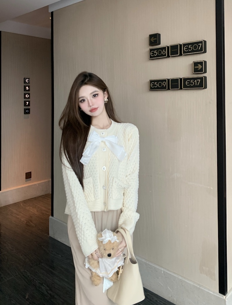 Temperament autumn cardigan knitted coat for women