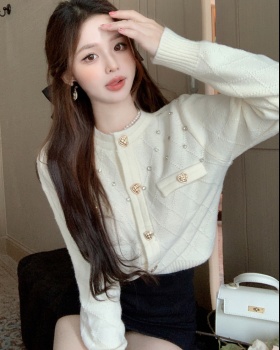 Knitted lazy sweater autumn chanelstyle coat