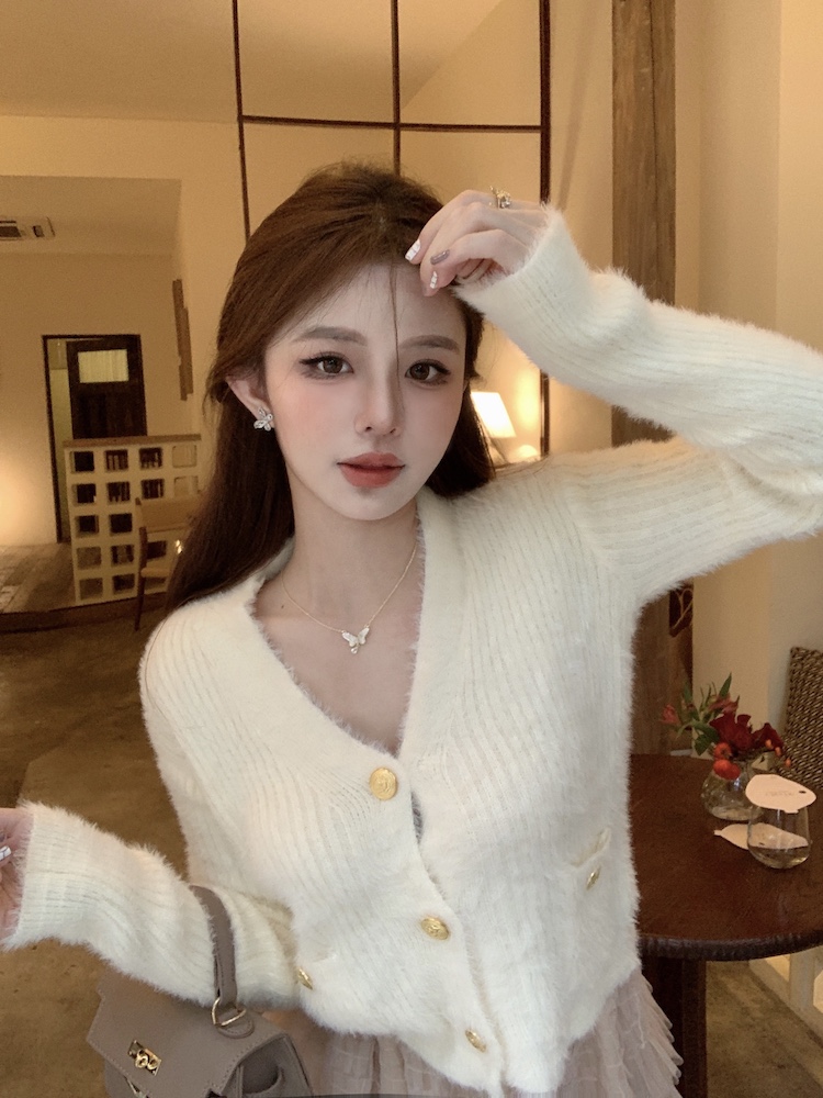 Short chanelstyle sweater lazy beautiful tops for women