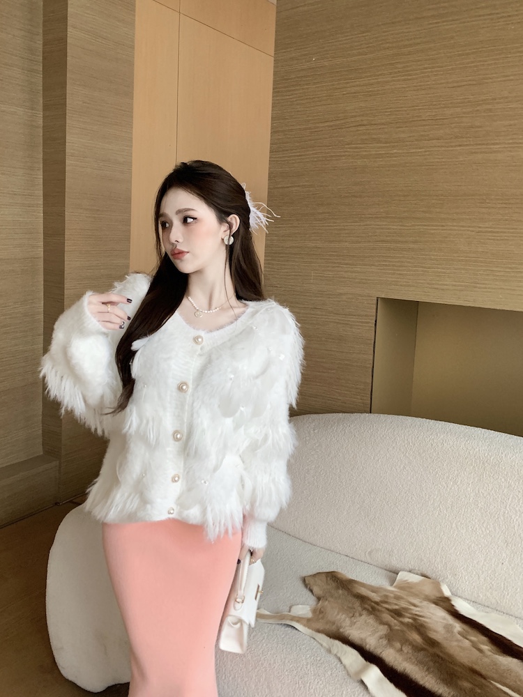 Autumn and winter sweater tassels cardigan for women