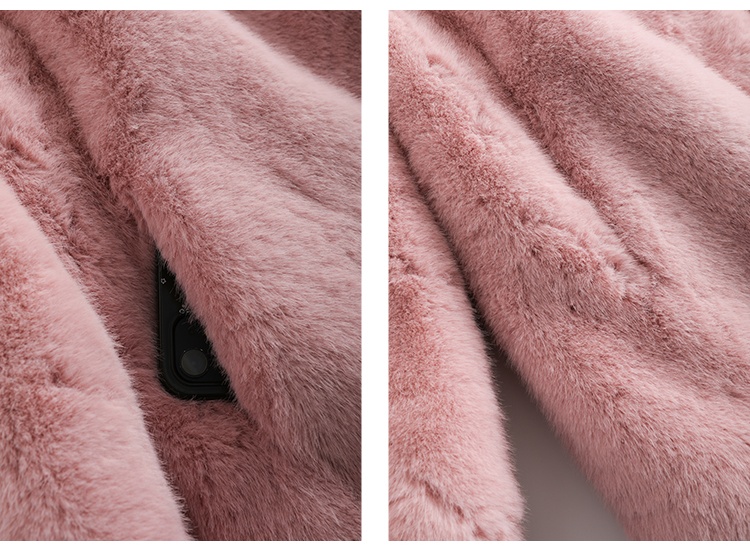 Plush cstand collar fur coat winter coat for women