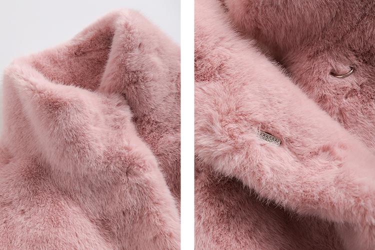 Plush cstand collar fur coat winter coat for women