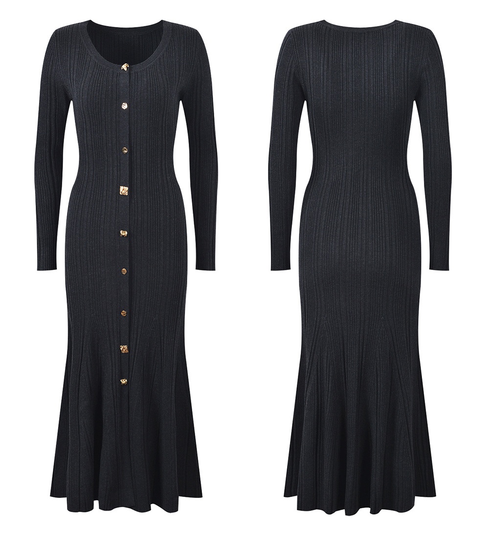 Autumn and winter slim long dress elegant ladies dress