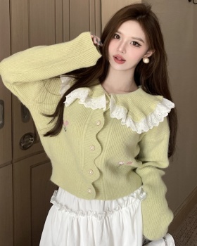 Embroidery sweater Korean style cardigan for women