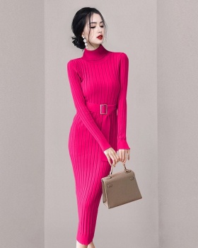 Slim dress autumn and winter sweater dress