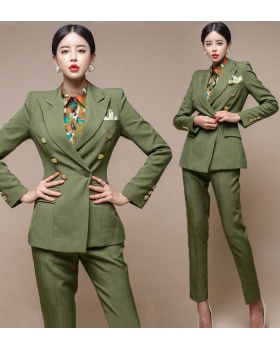 British style business suit long pants 2pcs set