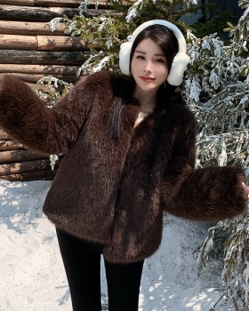 Elmo fox fur coat winter slim fur coat