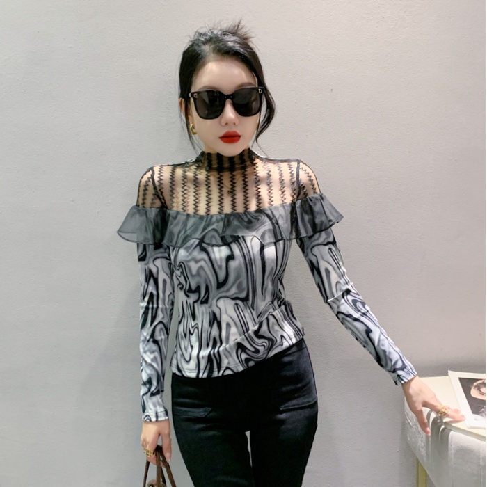 Printing T-shirt bottoming small shirt for women