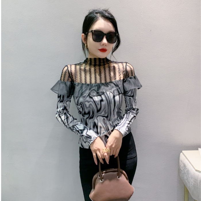 Printing T-shirt bottoming small shirt for women