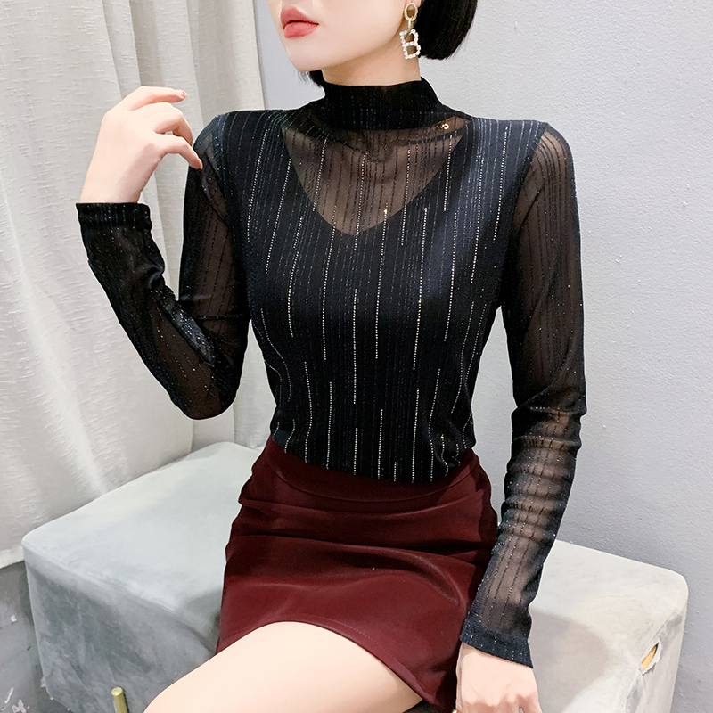 Fashionable Korean style gauze small shirt for women