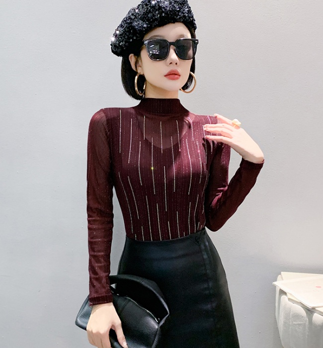 Fashionable Korean style gauze small shirt for women