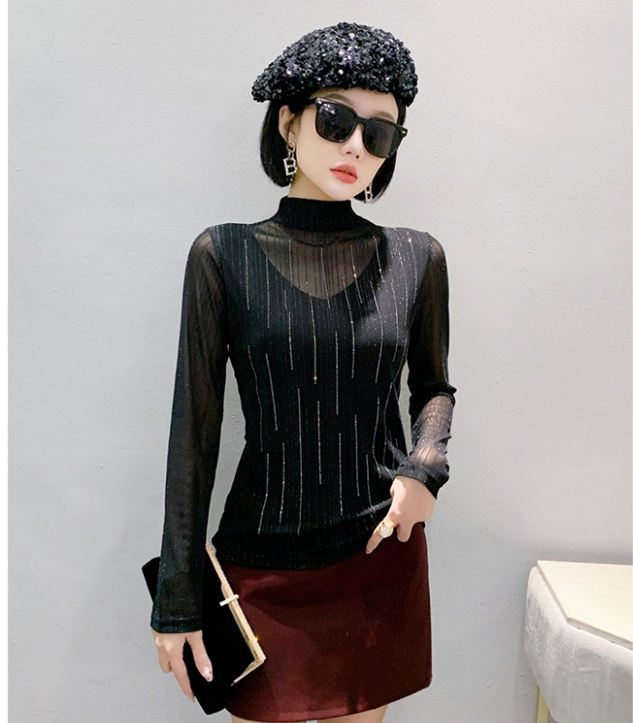 Fashionable Korean style gauze small shirt for women