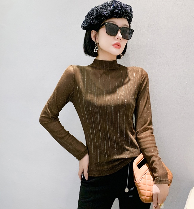 Fashionable Korean style gauze small shirt for women