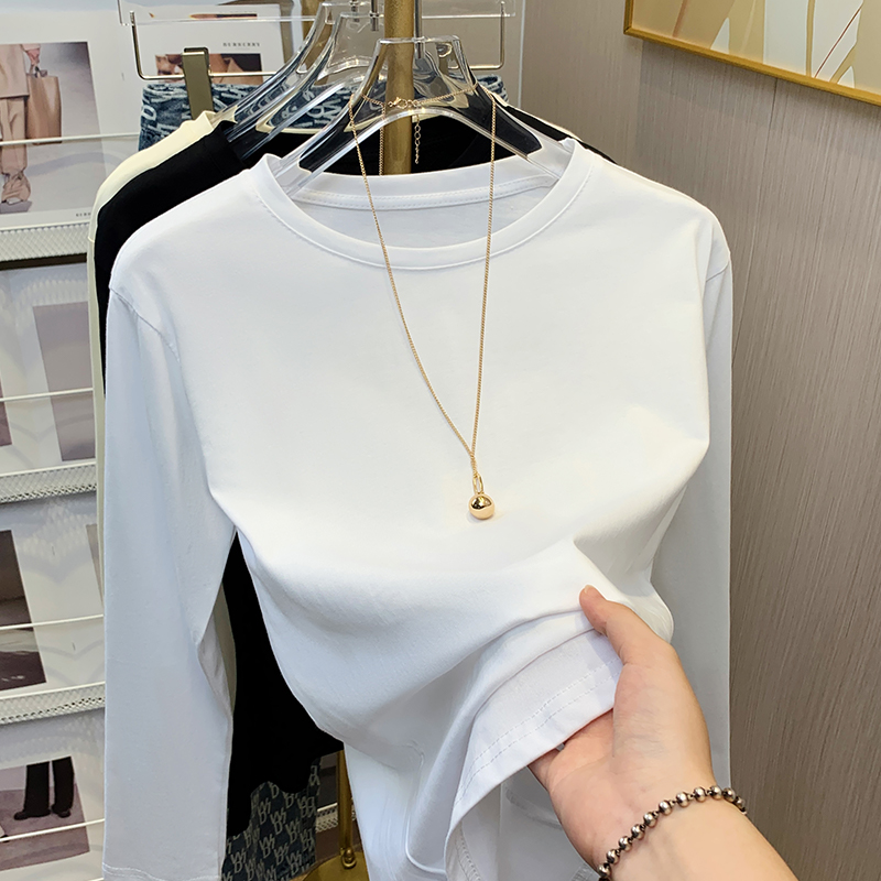 Korean style T-shirt bottoming shirt for women