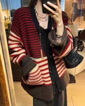 Loose coat knitted cardigan for women