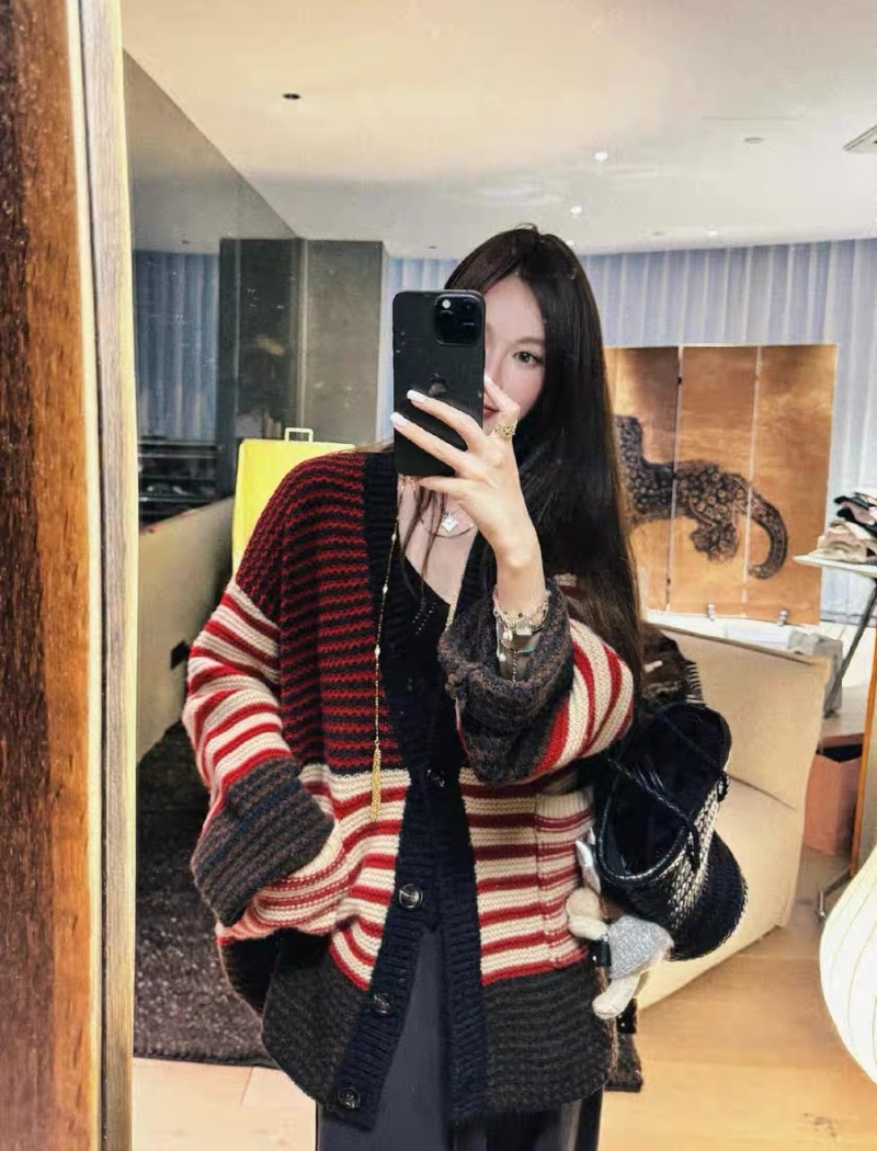 Loose coat knitted cardigan for women