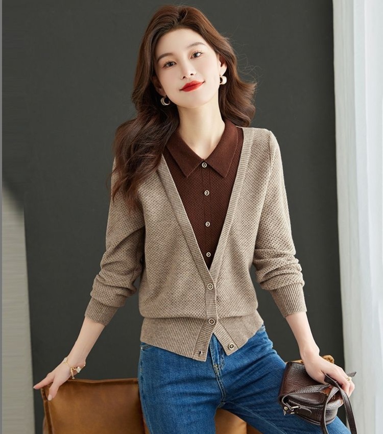 Large yard autumn and winter tops red sweater for women