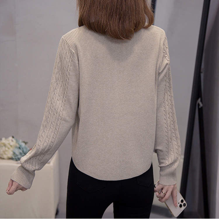 Western style loose sweater knitted V-neck tops