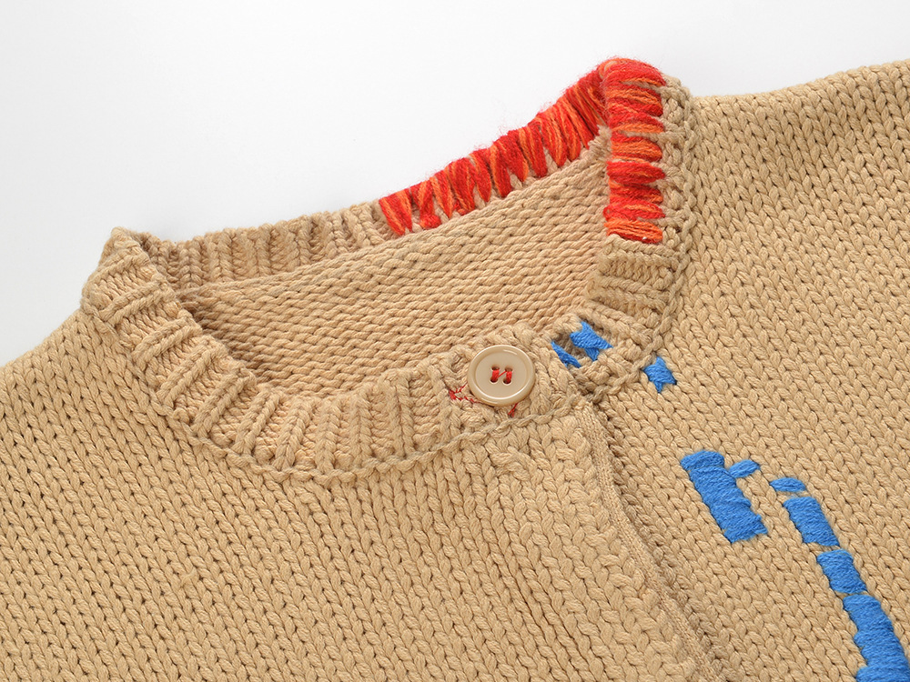 Stereoscopic knitted cardigan sweet cubs coat