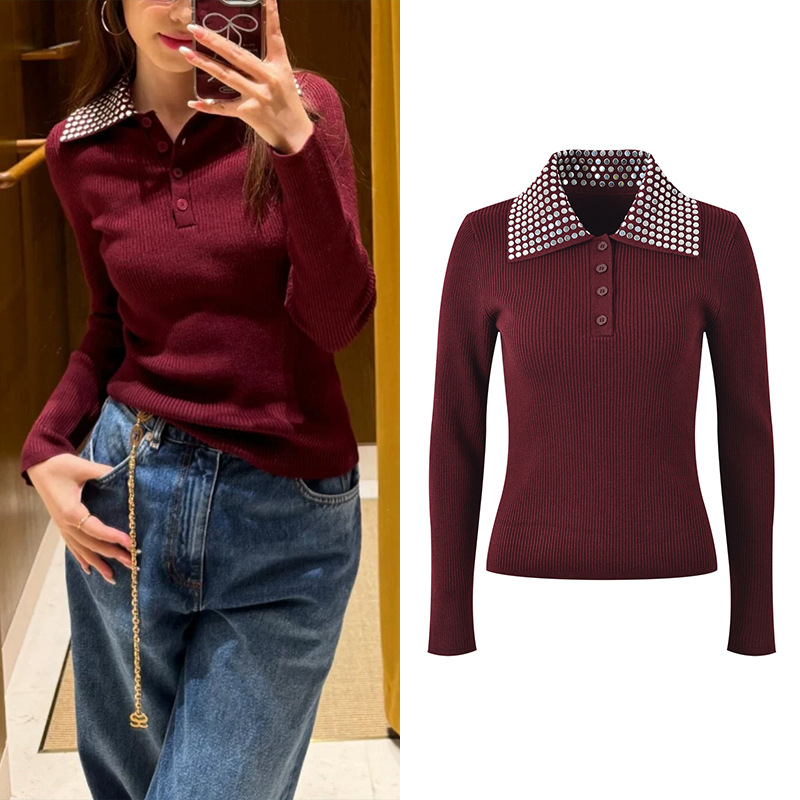 Knitted autumn and winter fashion elegant bottoming shirt