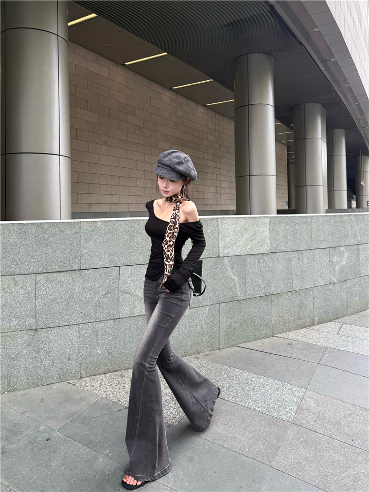 Classic jeans high waist pants for women