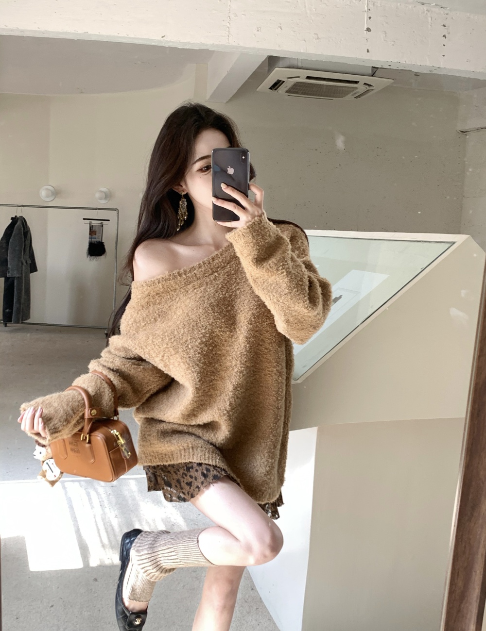 Loose lazy tops autumn sweater 2pcs set for women