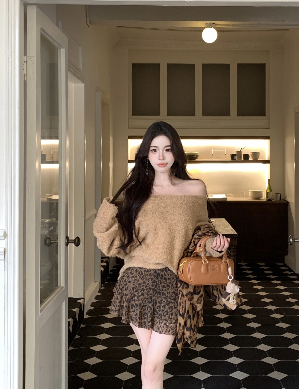 Loose lazy tops autumn sweater 2pcs set for women