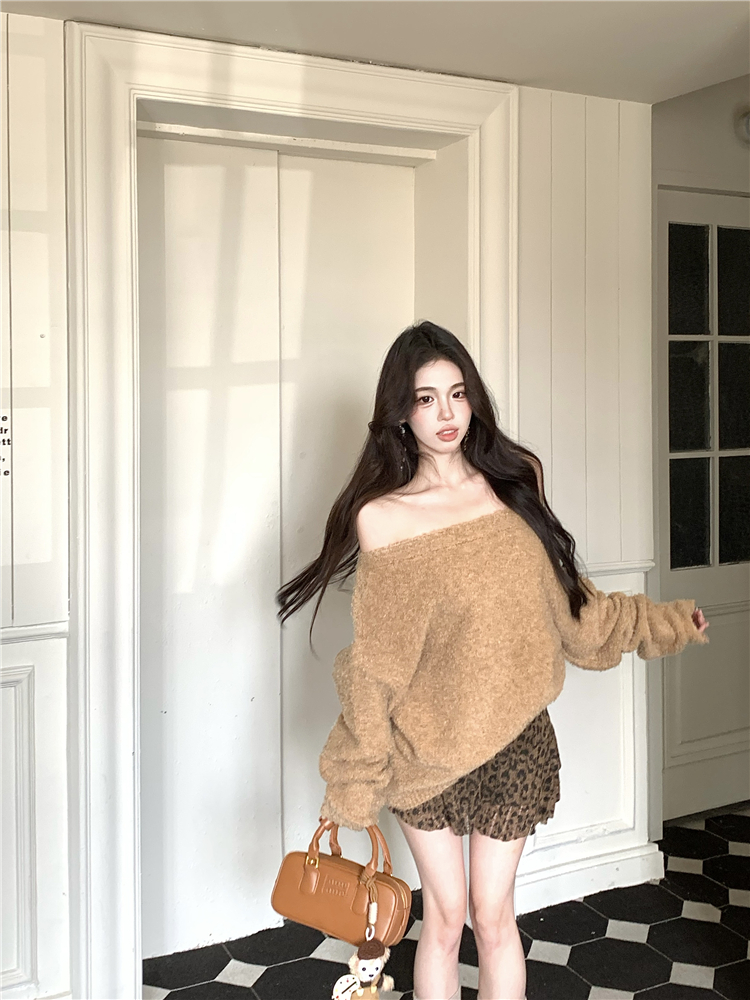 Loose lazy tops autumn sweater 2pcs set for women