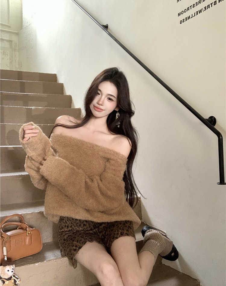 Loose lazy tops autumn sweater 2pcs set for women