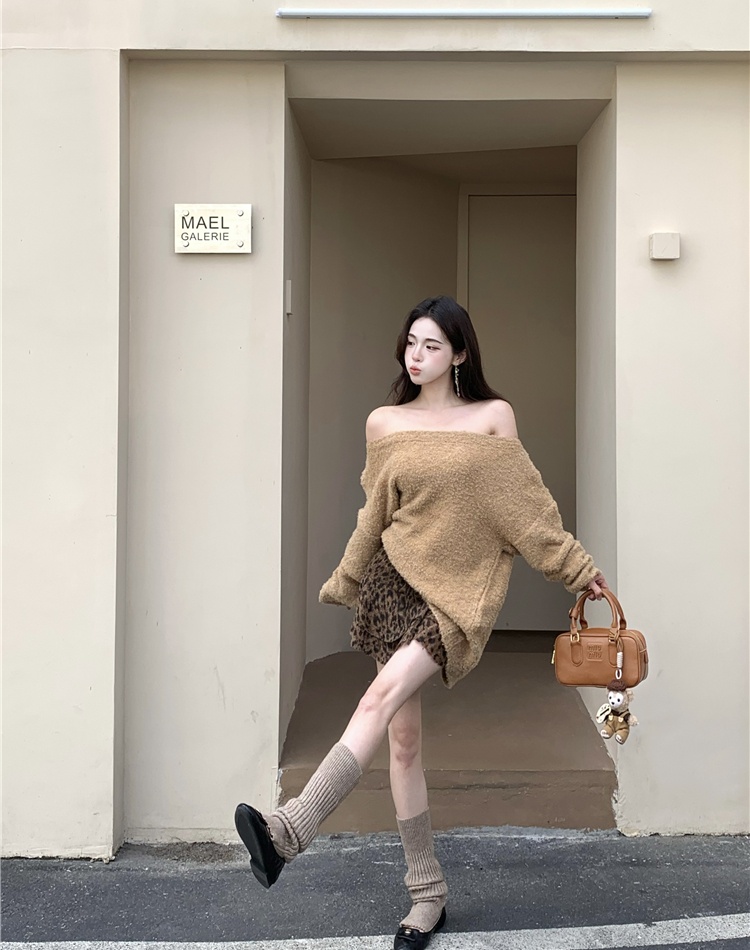 Loose lazy tops autumn sweater 2pcs set for women