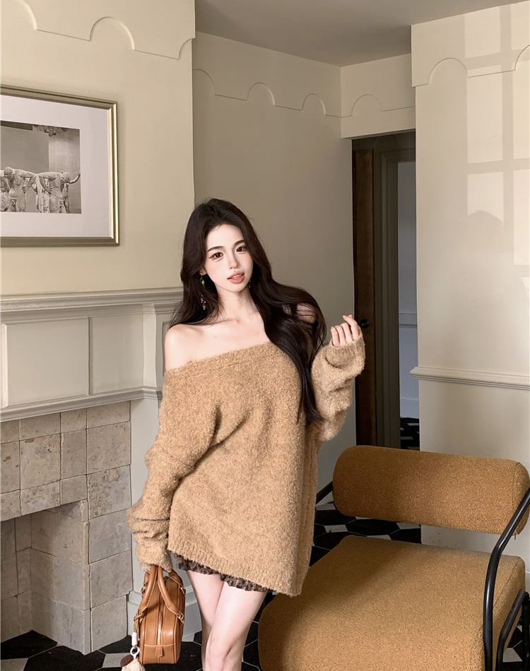 Loose lazy tops autumn sweater 2pcs set for women