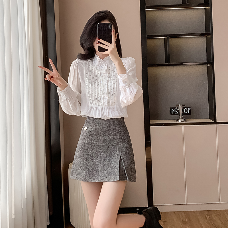 Autumn jacket short skirt 3pcs set for women