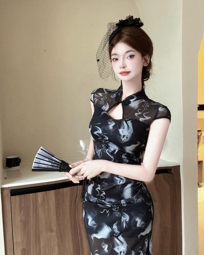 Ladies slim Chinese style dress temperament sexy cheongsam