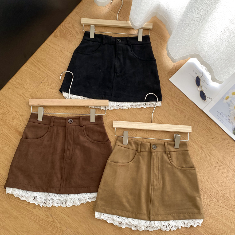 High waist short skirt A-line skirt for women