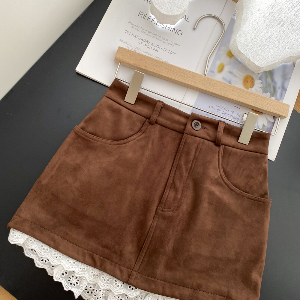 High waist short skirt A-line skirt for women