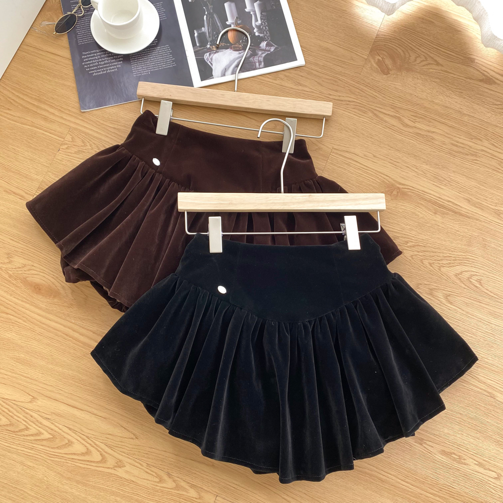 Winter skirt A-line short skirt for women