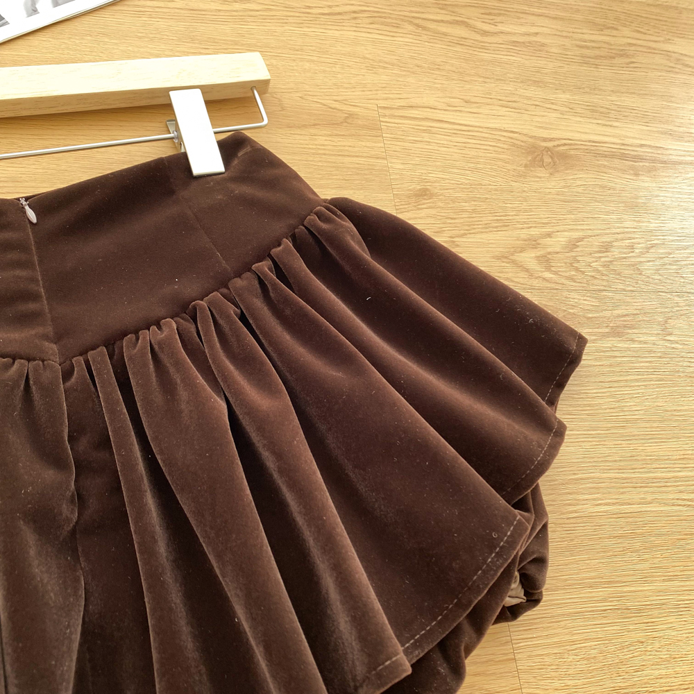 Winter skirt A-line short skirt for women